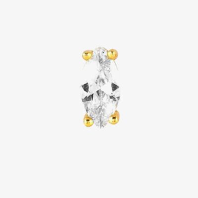 Nomination Colour Wave Gold Plated Marquise Shaped Single Stud Earring 149804/014 04