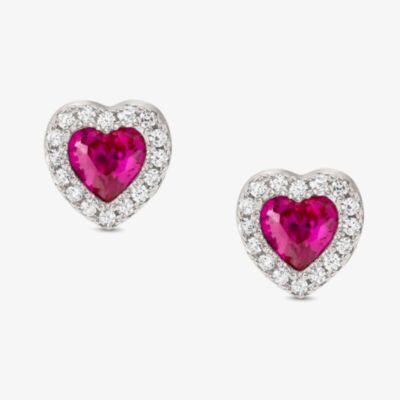 Nomination All My Love Sterling Silver Red Heart Stud Earrings 240304/006