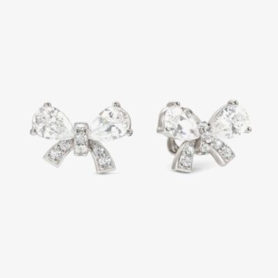 Nomination Shine Me Up Silver Multi Cut Cubic Zirconia Bow Stud Earrings 241903/008