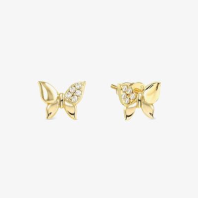 Nomination Petit Sparkle Gold Butterfly Stud Earrings 242304/042