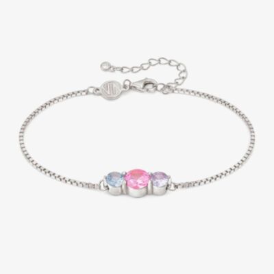 Nomination Colour Wave Sterling Silver Multicolour Three Stone Bracelet 149817/005