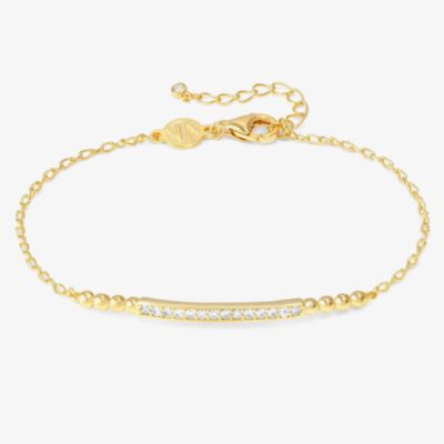 Nomination Lovecloud Gold Tone Plated Stone Set Bar Bracelet 240503/012