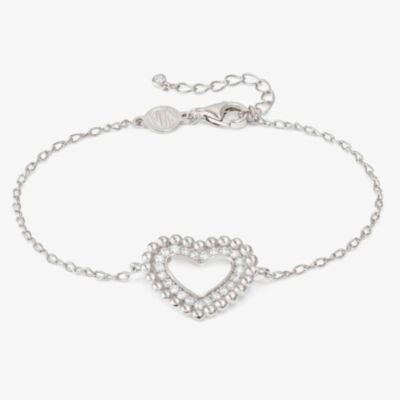 Nomination Lovecloud Sterling Silver Stone Set Heart Bracelet 240502/009