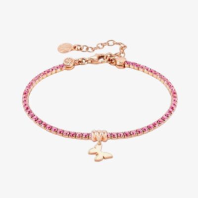 Nomination Chic & Charm Rose Gold Plated Pink Butterfly Bracelet 148612/036