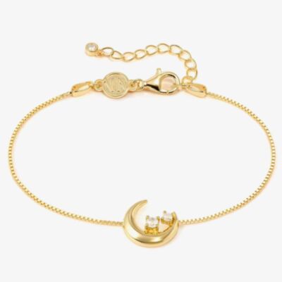 Nomination Dream Beats Gold Tone Cubic Zirconia Moon Bracelet 242601/024