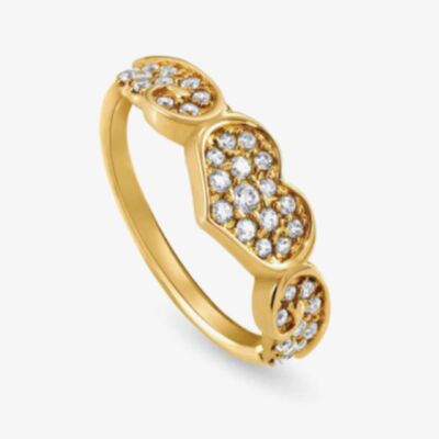 Nomination Angel Gold Plated Sparkling Flying Heart Ring 145380/012
