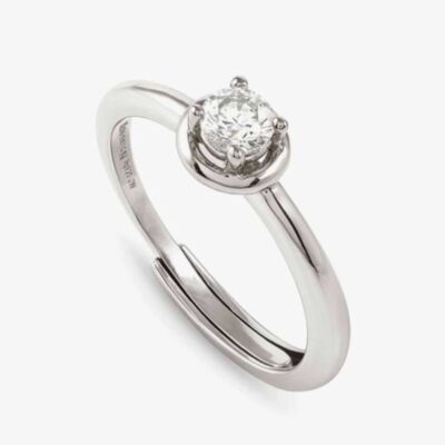 Nomination Cosmic Love Silver Cubic Zirconia Round Adjustable Ring 241700/053