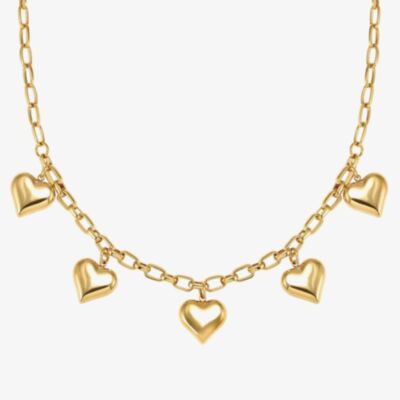 Nomination Wear & Style Yellow Gold Tone Plated Multi Heart Necklace 134510/006