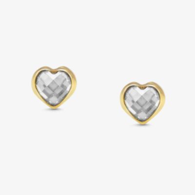 Nomination Hearts Gold Cubic Zirconia Stud Earrings 027843/010
