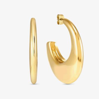 Nomination Ecclettica Gold Flat Hoop Earrings 134319/012