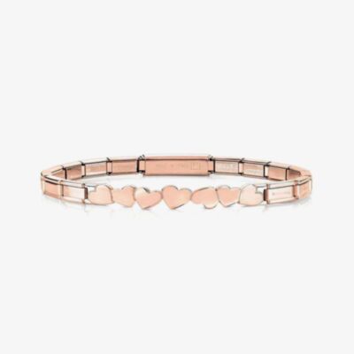 Nomination Trendsetter Rose Gold Hearts Bracelet 021111/002