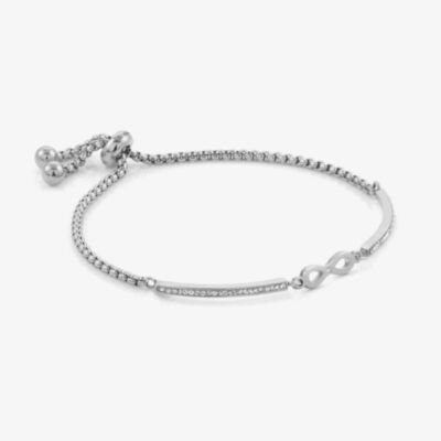 Nomination Milleluci Stainless Steel Pave Infinity Toggle Pave Half Bangle 028003/024