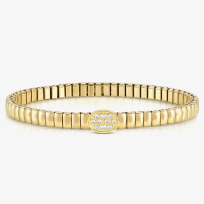 Nomination XTE Life Gold Finish Stainless Steel Cubic Zirconia Oval Bracelet 046011/053