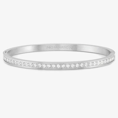 Nomination Pretty Bangles Pave Half Set White Cubic Zirconia Bangle 029505/001