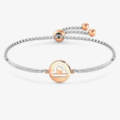 Nomination Milleluci Two Colour Zodiac Libra Half Bangle Toggle Bracelet 028014/007