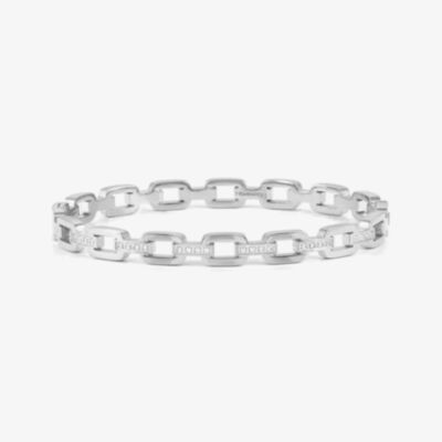 Nomination Pretty Bangles Silver Tone Cubic Zirconia Chain Link Bangle 029515/001