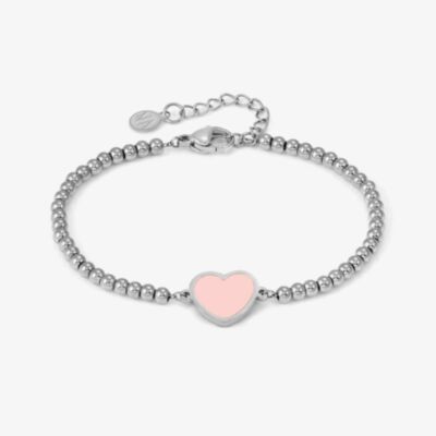 Nomination Emosfere Silver Pink Enamel Ball Bead Bracelet 134200/006