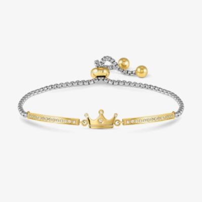 Nomination Milleluci Silver & Gold Crown Toggle Bracelet 028018/039