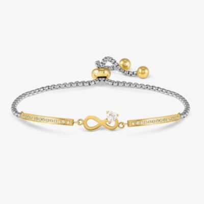 Nomination Milleluci Silver & Gold Infinity Heart Toggle Bracelet 028021/024