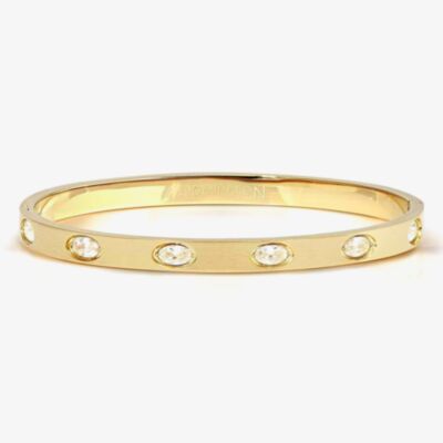 Nomination Pretty Bangles Gold Tone Cubic Zirconia Hinged Bangle 029526/020