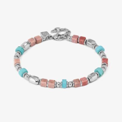 Nomination InstinctStyle Stainless Steel, Turquoise & Pink Stone Infinity Bracelet 027936/098