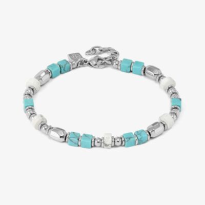 Nomination InstinctStyle Stainless Steel, Turquoise & White Stone Infinity Bracelet 027936/099