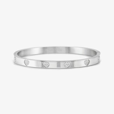 Nomination Pretty Bangles Stainless Steel Cubic Zirconia Heart Medium Bangle 029512/004