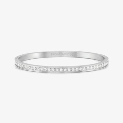 Nomination Pretty Bangles Stainless Steel Cubic Zirconia Channel Medium Bangle 029513/001