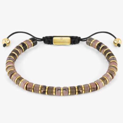 Nomination InstinctStyle Gold Finish Stainless Steel Rhodocrosite Bracelet 027927/087