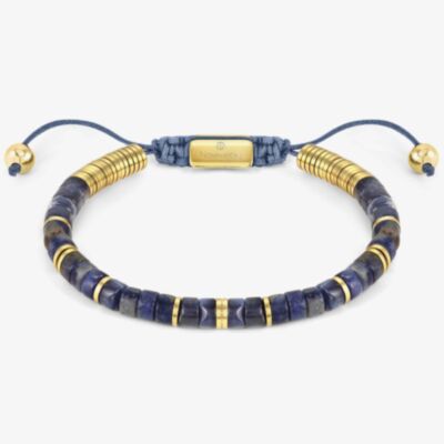 Nomination InstinctStyle Gold Finish Stainless Steel Sodalite Bracelet 027925/034