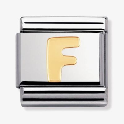 Nomination CLASSIC Gold Letters F Charm 030101/06