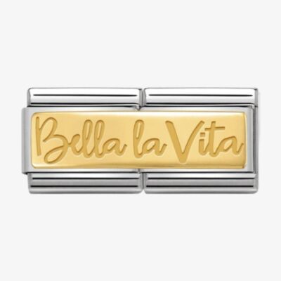 Nomination CLASSIC Gold Engraved Bella La Vita Charm 030710/04*
