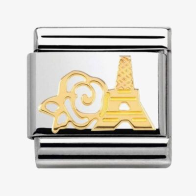 Nomination CLASSIC Gold Madame Monsieur Rose Eiffel Tower Charm 030162/18