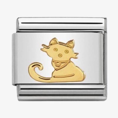 Nomination CLASSIC Gold Animals Of Earth Seated Cat Charm 030112/32