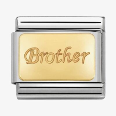 Nomination CLASSIC Gold Engraved Signs Brother Charm 030121/35