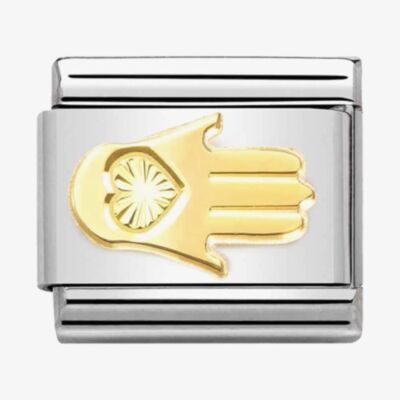 Nomination CLASSIC Composable Gold Coated Hand with Heart Charm 030149/47