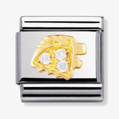 Nomination CLASSIC Gold Zodiac Cubic Zirconia Leo Charm 030302/05