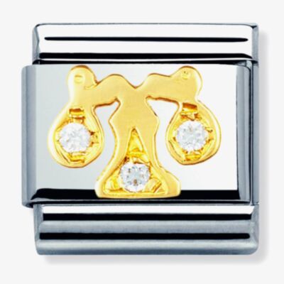 Nomination CLASSIC Gold Zodiac Cubic Zirconia Libra Charm 030302/07
