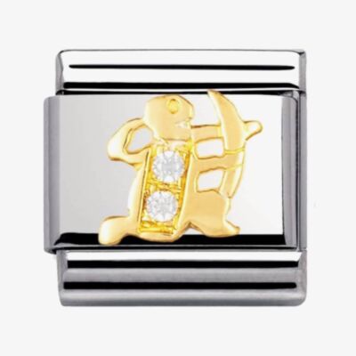 Nomination CLASSIC Gold Zodiac Cubic Zirconia Sagittarius Charm 030302/09