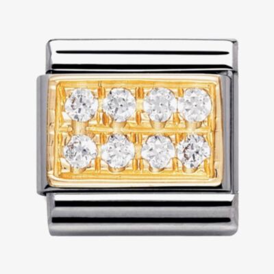 Nomination CLASSIC Gold Cubic Zirconia White Pave Charm 030314/01