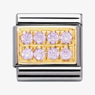 Nomination CLASSIC Gold Pave Pink Cubic Zirconia Charm 030314/06
