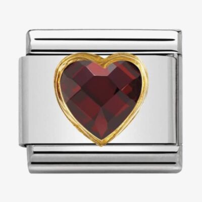 Nomination CLASSIC Gold Red Heart Charm 030610/005