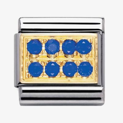 Nomination CLASSIC Gold Pave Blue Cubic Zirconia Charm 030314/04