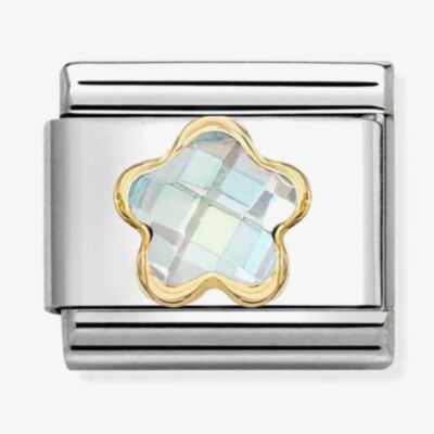 Nomination Classic White Cubic Zirconia Flower Charm 030615/010