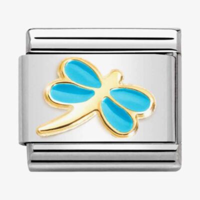 Nomination CLASSIC Composable Gold Turquoise Enamel Dragonfly Charm 030285/58