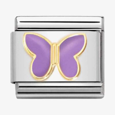 Nomination CLASSIC Composable Gold Lilac Enamel Butterfly Charm 030285/60