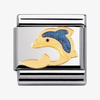 Nomination CLASSIC Gold Animals of the Sea Dolphin Charm 030213/01