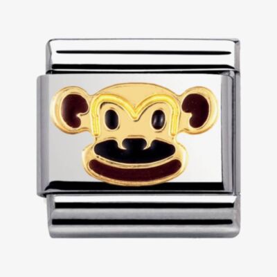 Nomination CLASSIC Gold Animals of Earth Monkey Charm 030248/12