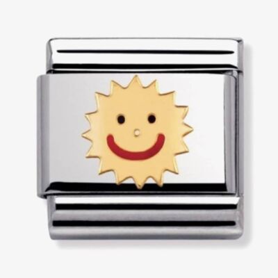 Nomination CLASSIC Gold Daily Life Fun Smiling Sun Charm 030209/35