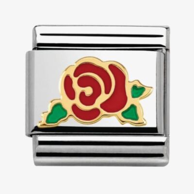 Nomination CLASSIC Gold Madame Monsieur Red Rose Charm 030285/30